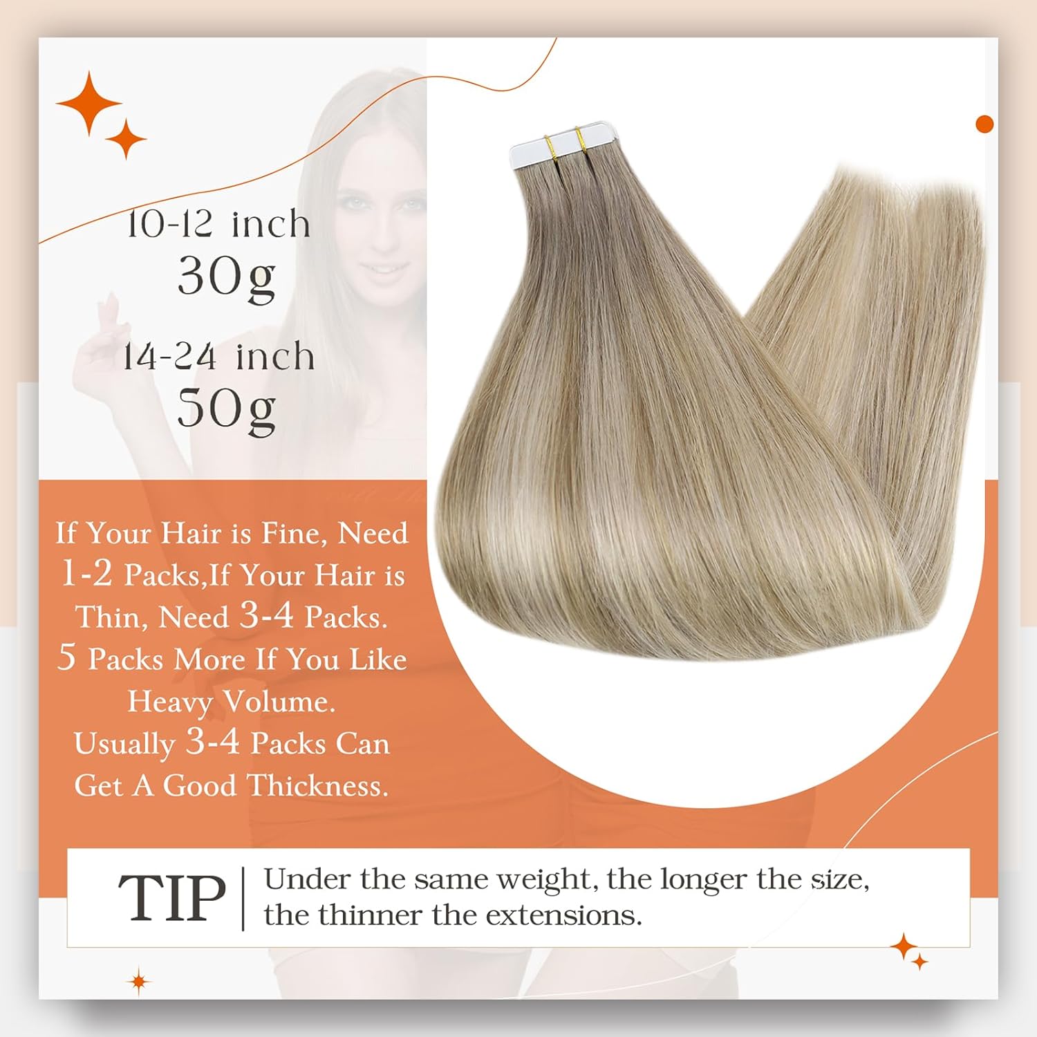 Full Shine Tape In Human Hair  - đánh giá và giá Invisible Tape In Extensions Real Hair