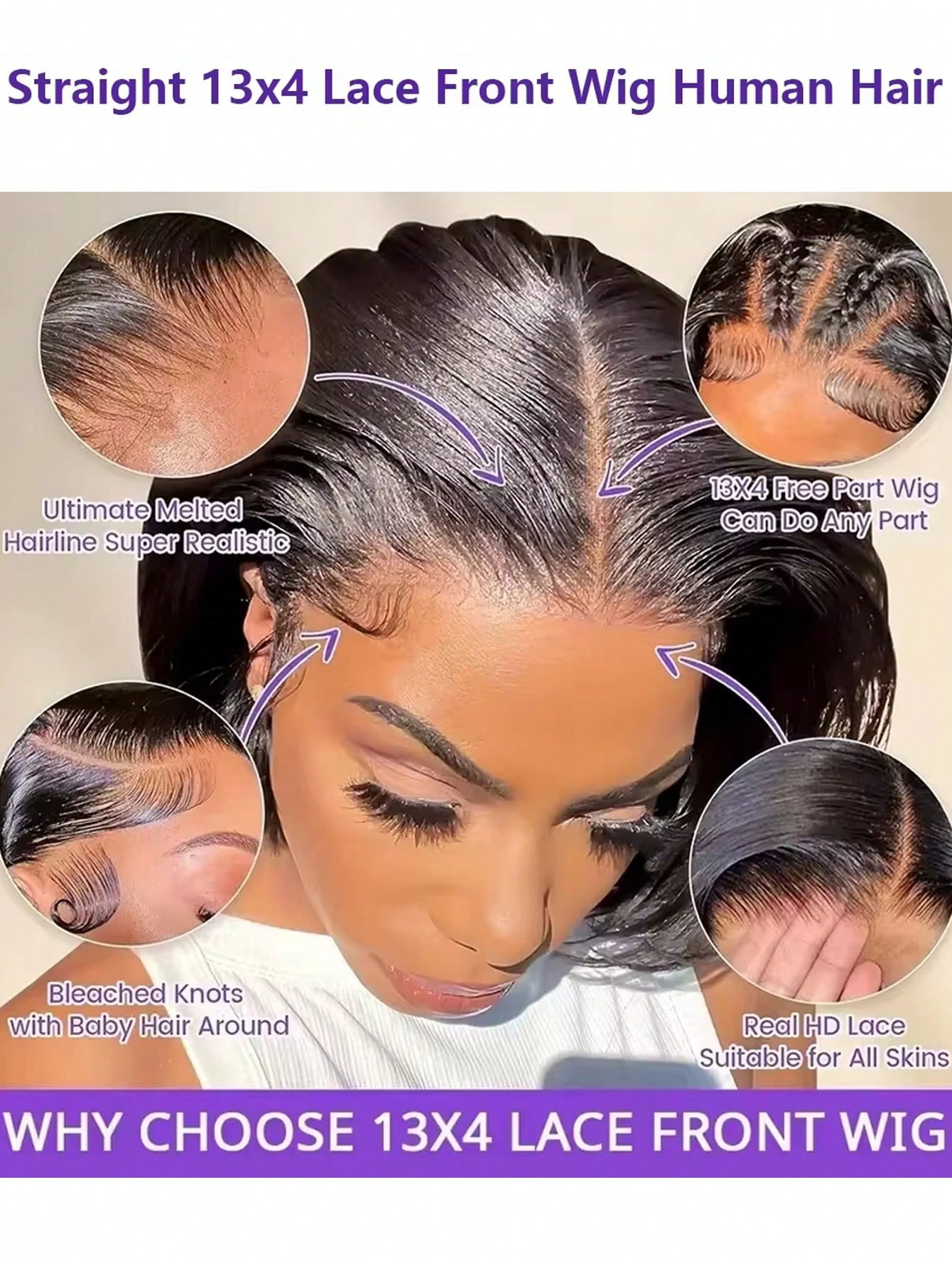 Gowik 250% Density 13x4 Lace F - đánh giá và giá Pre Parted 13X4 Lace Front Bob Wig