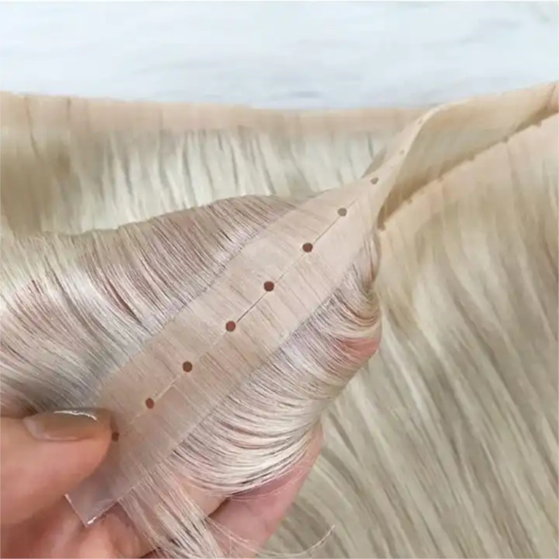 Invisible PU Weft Hair with Ho - đánh giá và giá Invisible Tape In Extensions Real Hair