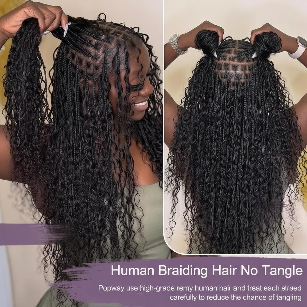 Human Braiding Hair For Boho B - đánh giá và giá Water Wave Bulk Human Hair For Braiding