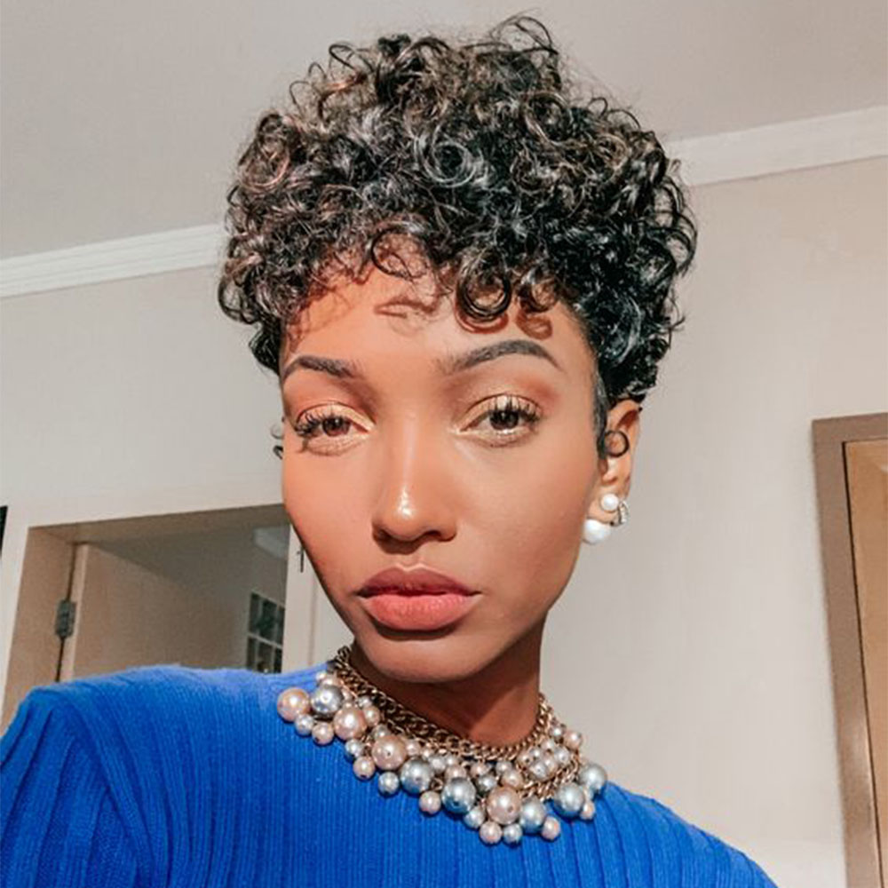 Short Pixie Cut Wig Curly Huma - đánh giá và giá Short Pixie Cut Wig Human Hair Cheap