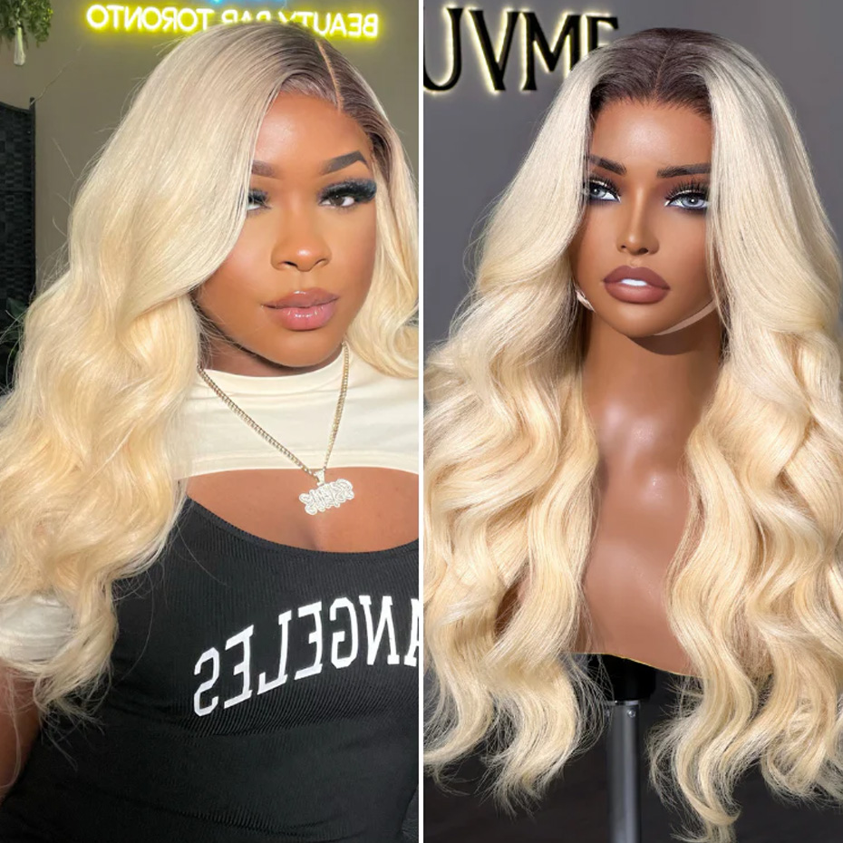 1B 613 Blonde Ombre Human Hair - đánh giá và giá 613 Blonde Body Wave Lace Front Wig