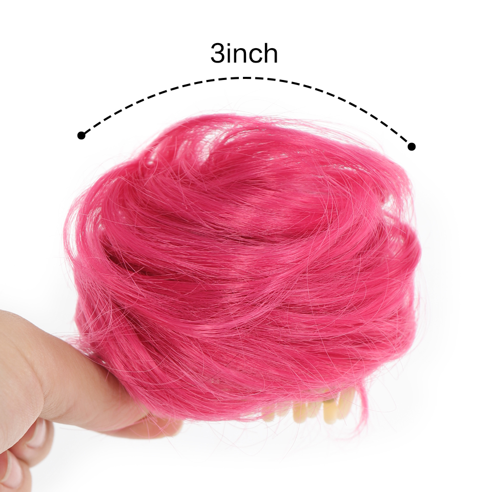 Synthetic Space Bun Mini Claw  - đánh giá và giá Claw Clip Messy Bun Hair Piece
