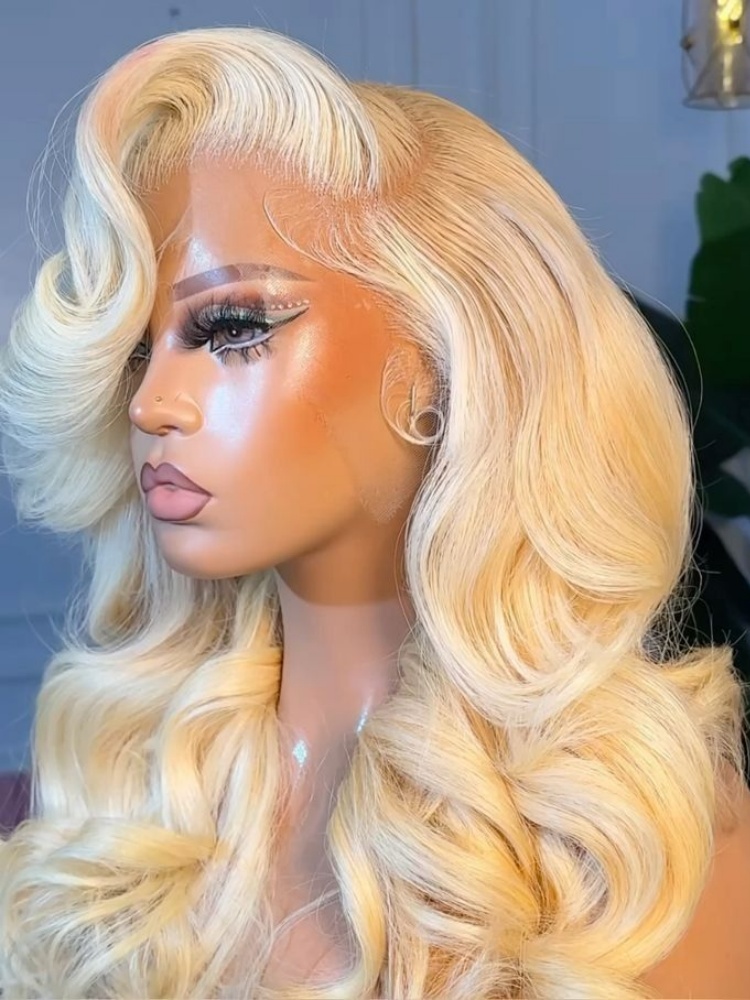 Honey Blonde 613 Body Wave Hum - đánh giá và giá 613 Blonde Body Wave Lace Front Wig