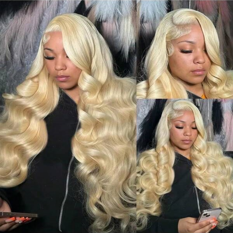 Honey Blonde 613 Body Wave Hum - đánh giá và giá 613 Blonde Body Wave Lace Front Wig