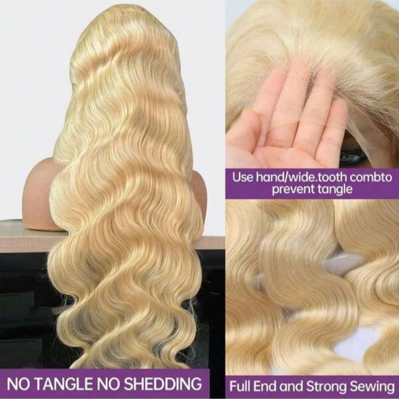 Honey Blonde 613 Body Wave Hum - đánh giá và giá 613 Blonde Body Wave Lace Front Wig