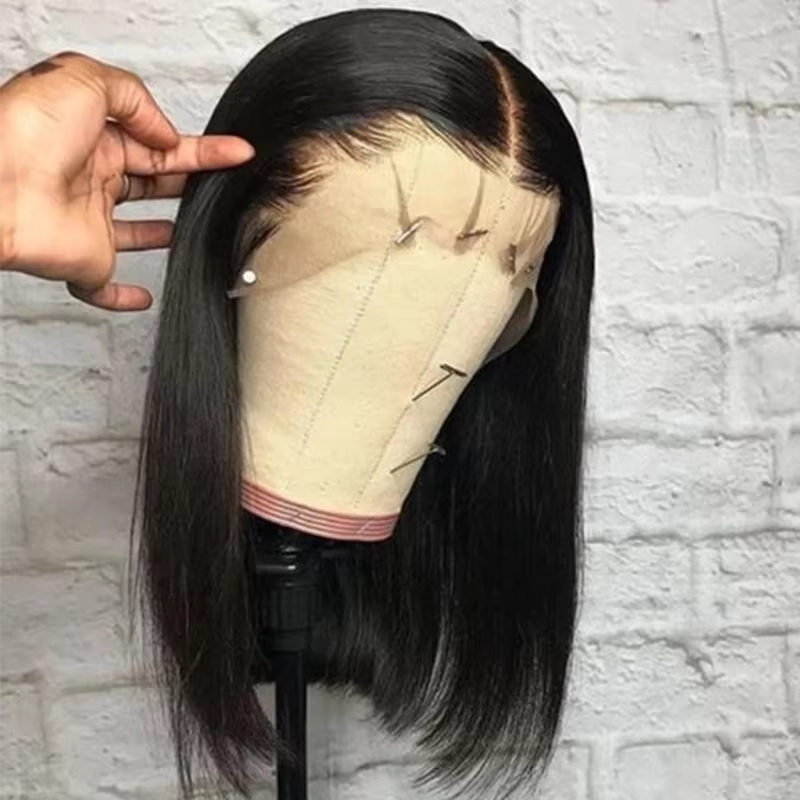 13x6 Short Bob Straight Brazil - đánh giá và giá Pre Parted 13X4 Lace Front Bob Wig