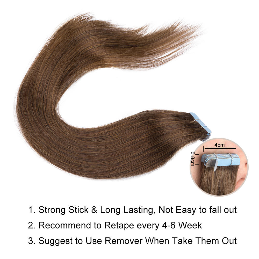 Straight Seamless Human Hair E - đánh giá và giá Invisible Tape In Extensions Real Hair