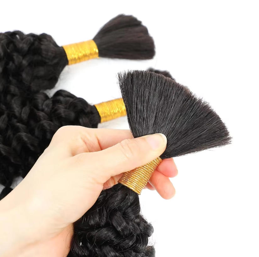 Loose Bulk Human Hair Deep Wat - đánh giá và giá Water Wave Bulk Human Hair For Braiding