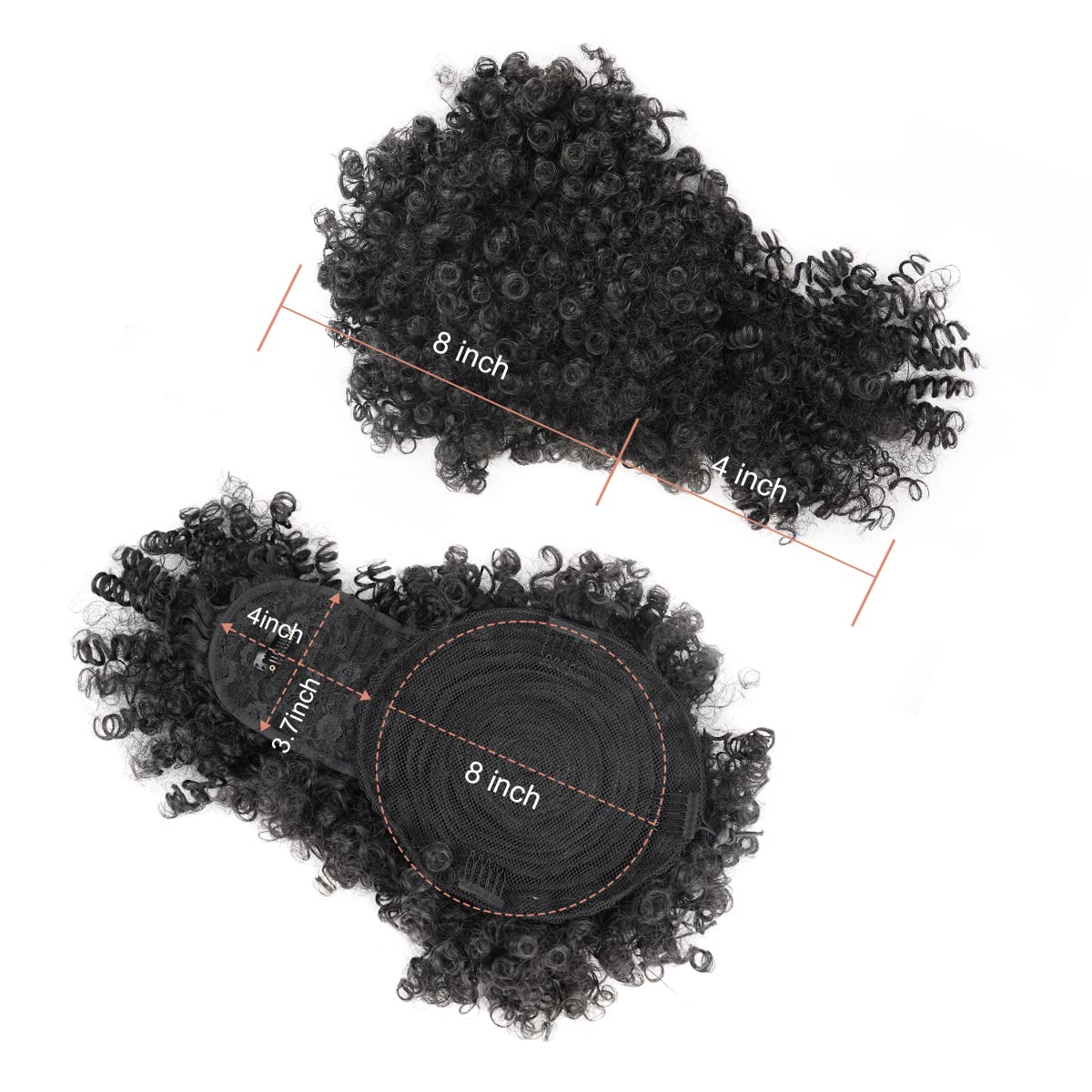 Afro Puff Synthetic Drawstring - đánh giá và giá Drawstring Afro Curly Puff Ponytail