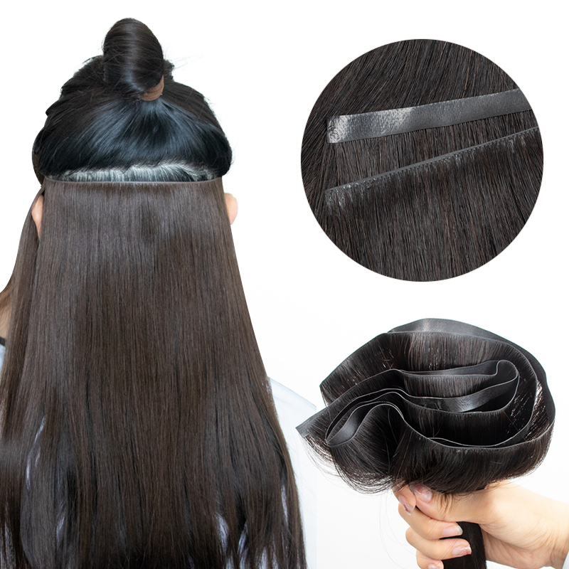 Invisible Long Tape PU Weft Hu - đánh giá và giá Invisible Tape In Extensions Real Hair