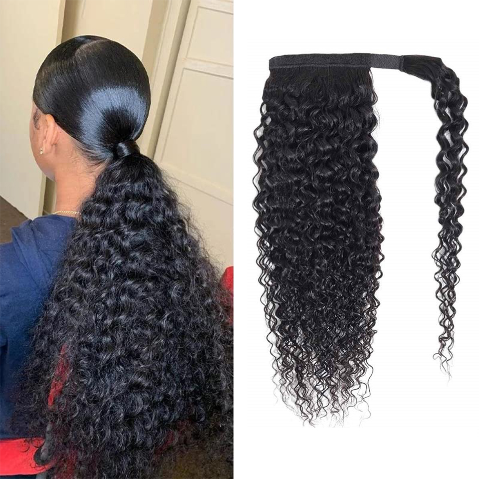 Kinky Curly Human Hair Ponytai - đánh giá và giá Seamless Clip In Hair Extensions Human Hair