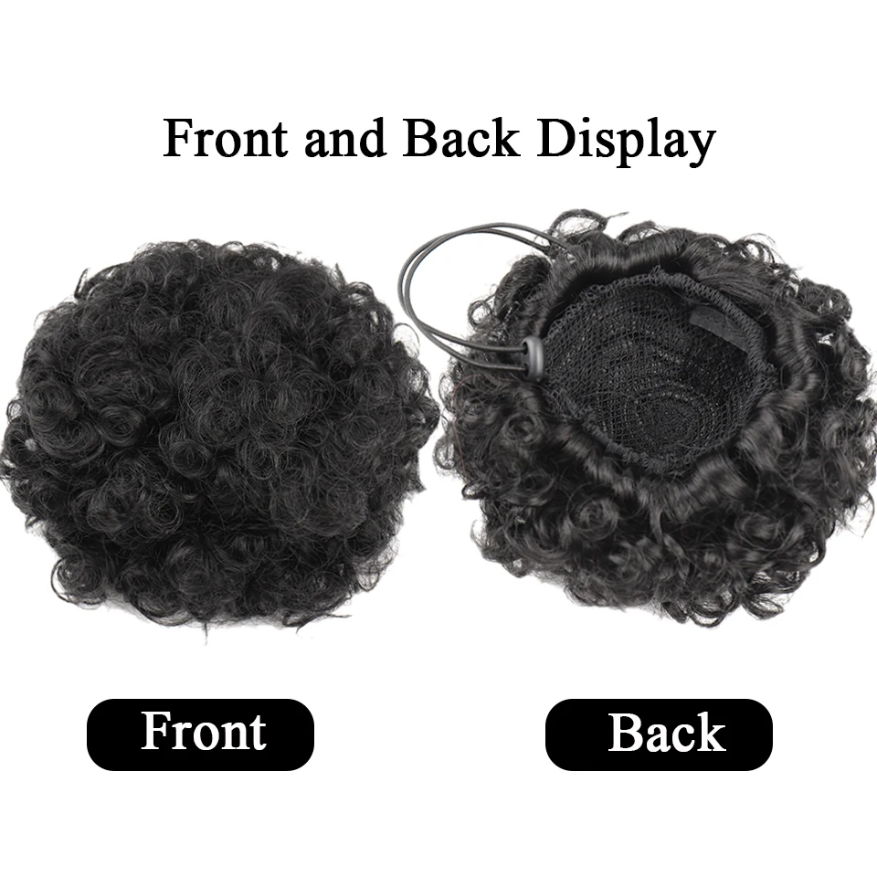 Afro Puff Drawstring Ponytail  - đánh giá và giá Drawstring Afro Curly Puff Ponytail