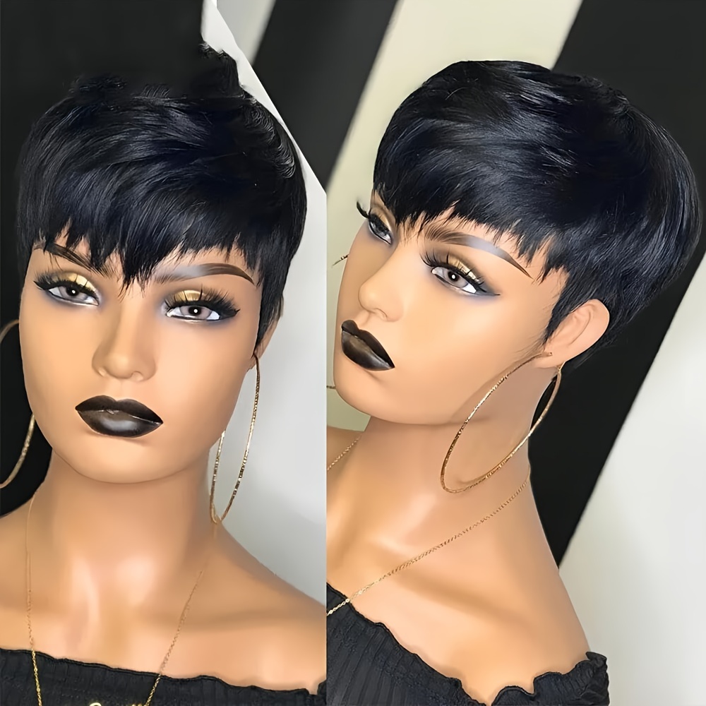 Short Pixie Wig Human Hair Lay - đánh giá và giá Short Pixie Cut Wig Human Hair Cheap