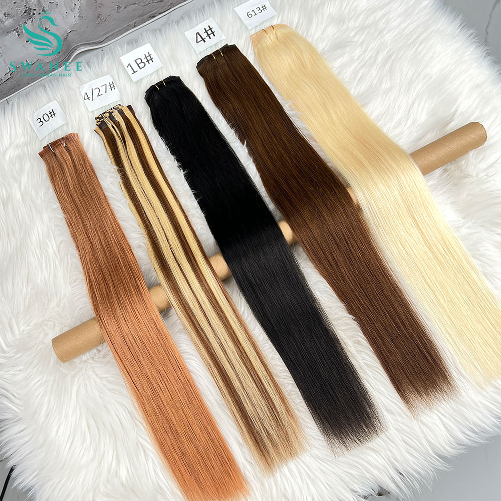 Clip in Hair Extensions Real N - đánh giá và giá Seamless Clip In Hair Extensions Human Hair