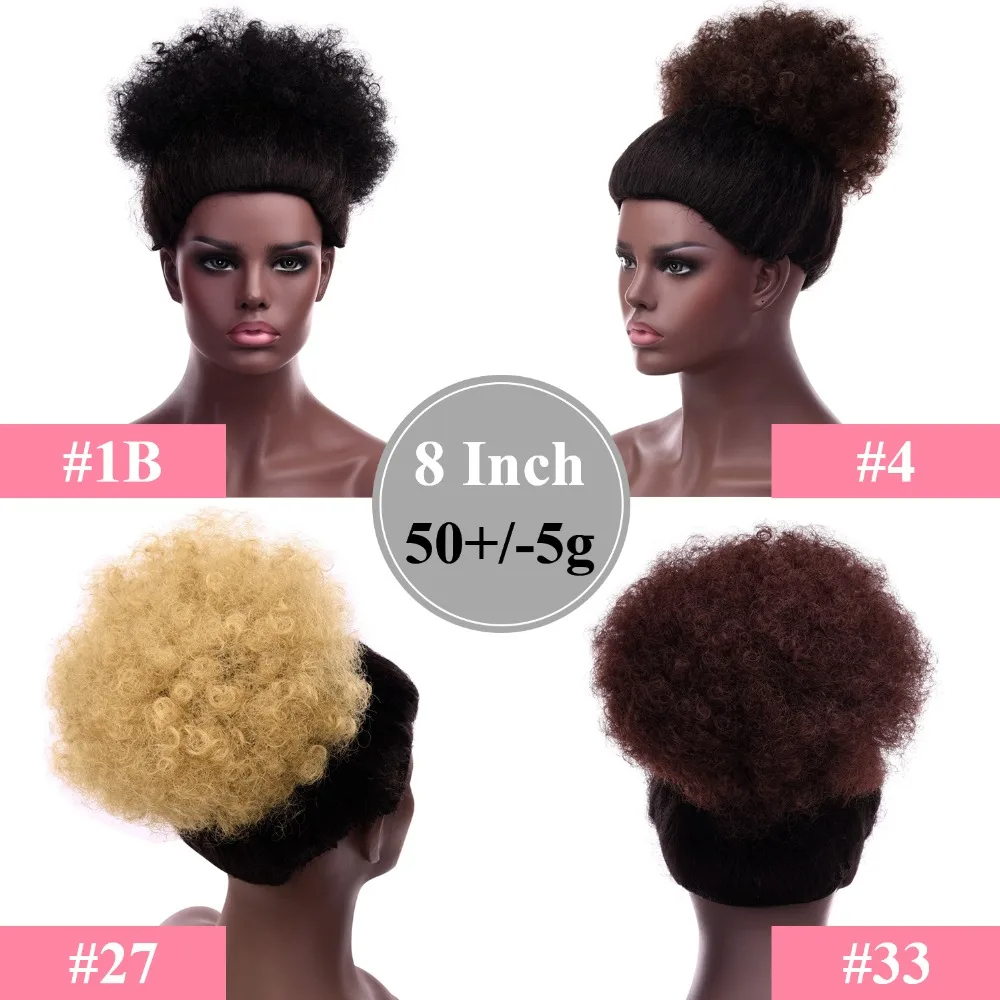 Afro Puff Drawstring Ponytail  - đánh giá và giá Drawstring Afro Curly Puff Ponytail