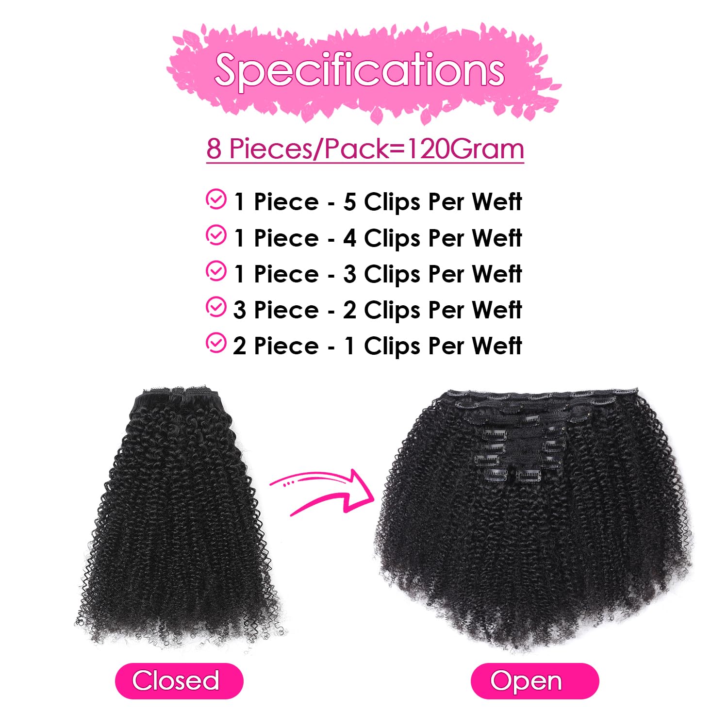 Afro Curly Clip-In Human Remy  - đánh giá và giá Seamless Clip In Hair Extensions Human Hair