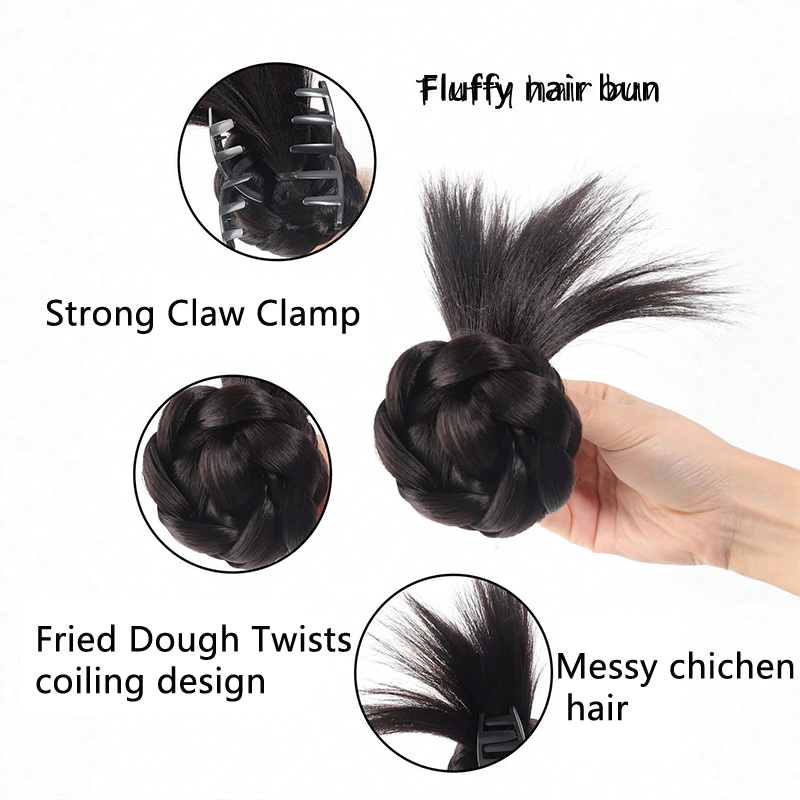 Fluffy Spiky Messy Bun Hair Pi - đánh giá và giá Claw Clip Messy Bun Hair Piece