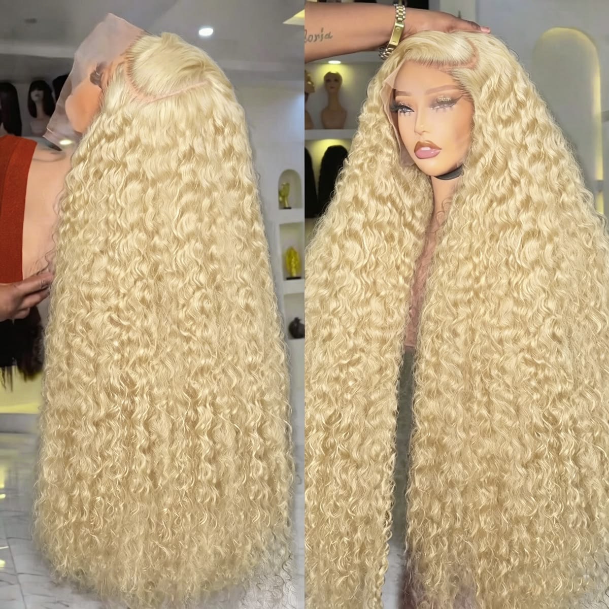 613 Deep Wave Frontal Wig 13x6 - đánh giá và giá Lace Front Wigs