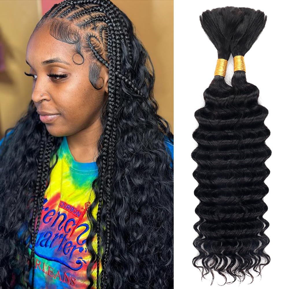 Deep Water Wave No Weft Virgin - đánh giá và giá Water Wave Bulk Human Hair For Braiding