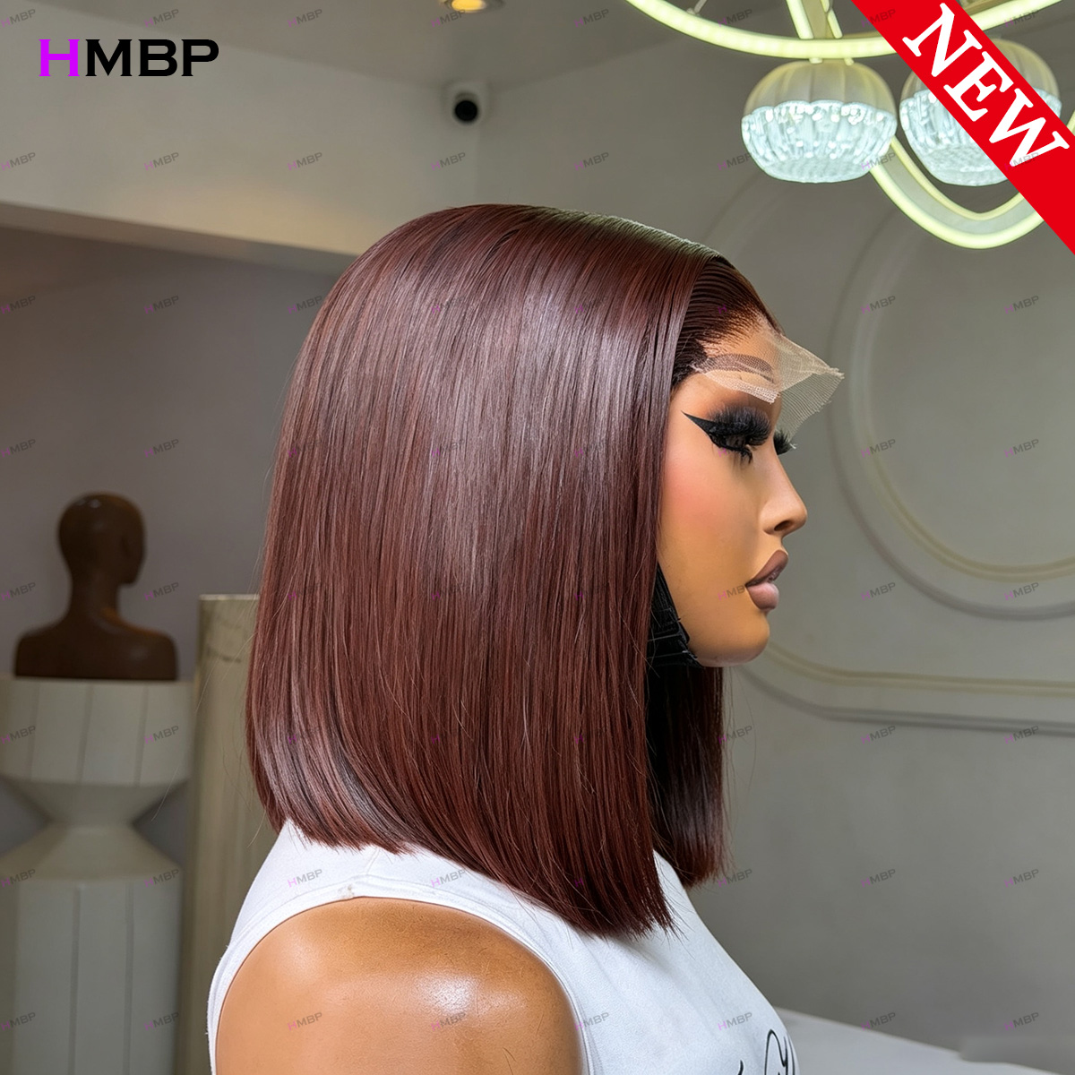 #33 Dark Auburn Straight Bob W - đánh giá và giá Glueless Wear And Go Human Hair Wig