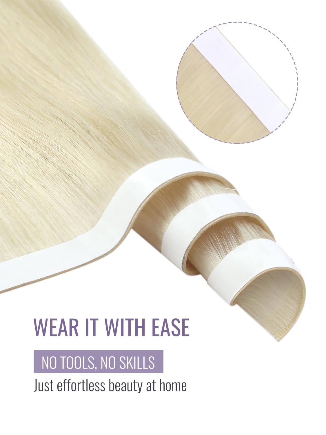 Moresoo Tape in Weft Hair Exte - đánh giá và giá Invisible Tape In Extensions Real Hair
