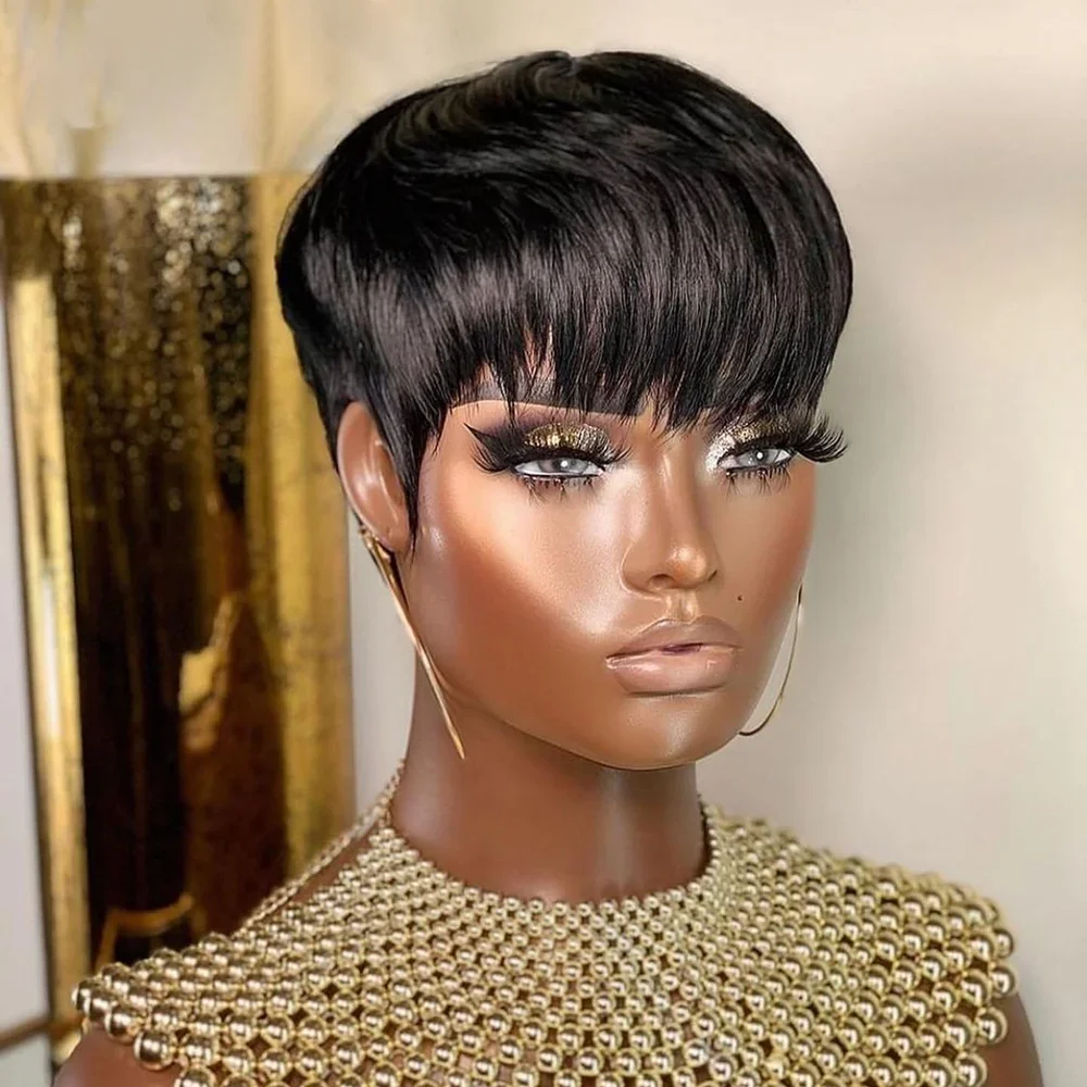 Short Human Hair Wigs Pixie Cu - đánh giá và giá Short Pixie Cut Wig Human Hair Cheap
