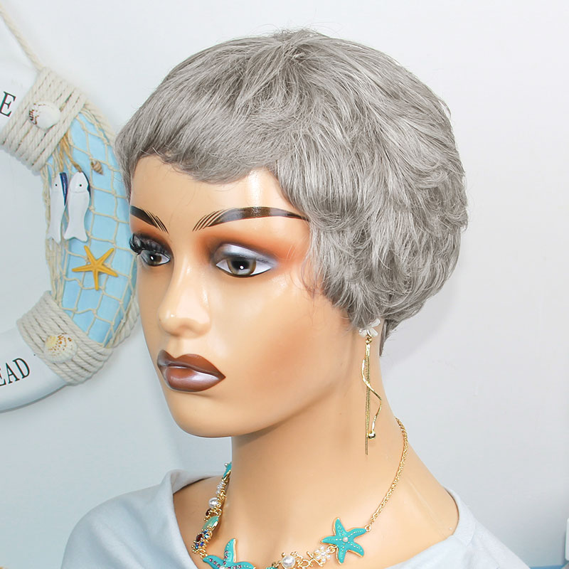 Short Straight Human Hair Wigs - đánh giá và giá Short Pixie Cut Wig Human Hair Cheap