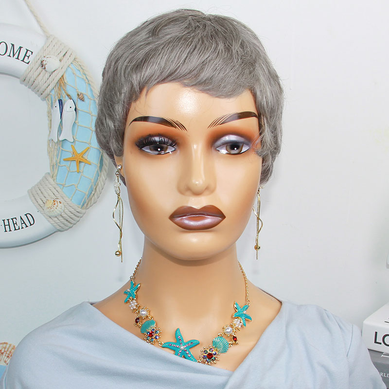 Short Straight Human Hair Wigs - đánh giá và giá Short Pixie Cut Wig Human Hair Cheap