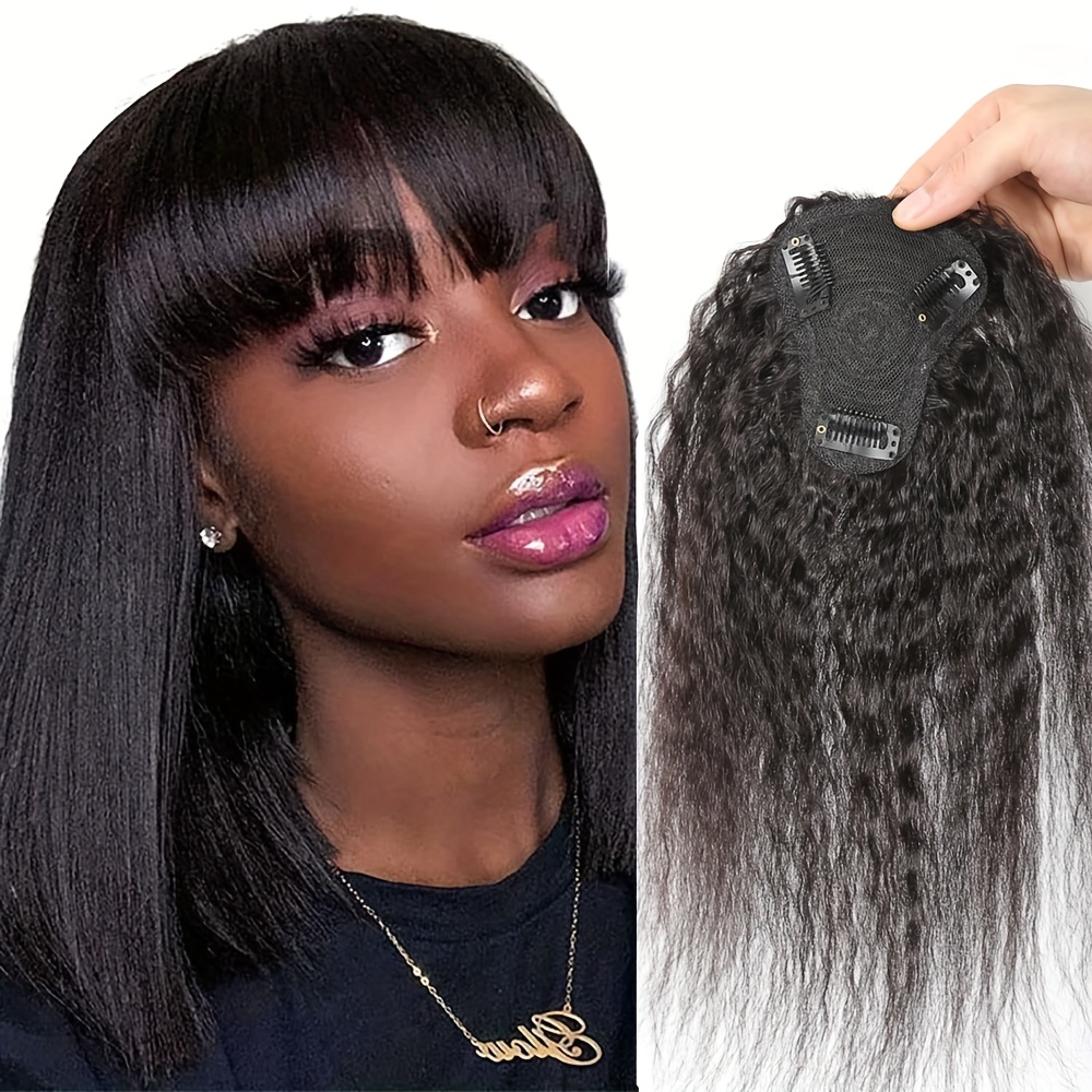 Kinky Straight Topper Hair wit - đánh giá và giá Hair Clips