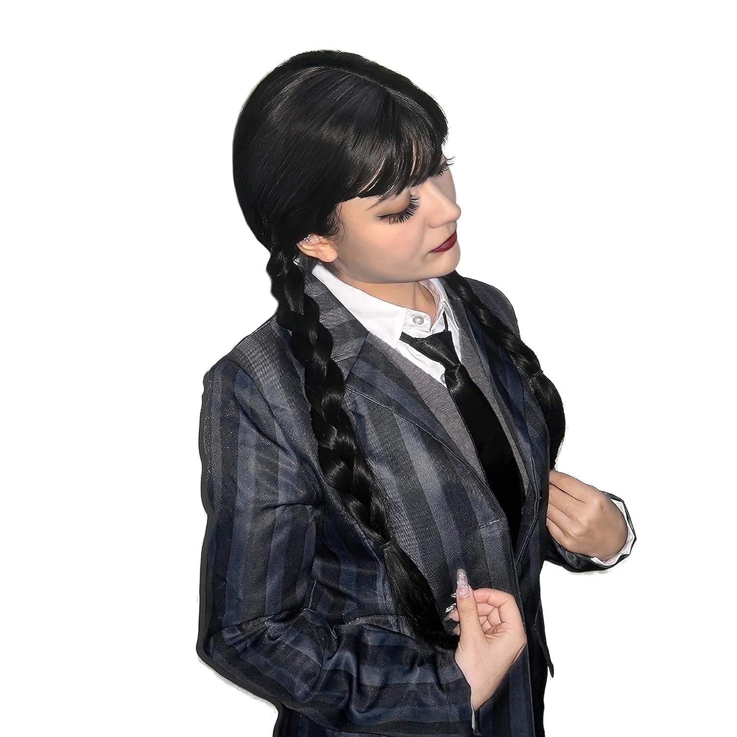 Long Black Braided Wig Widnesd - đánh giá và giá Synthetic Braided Wigs For Black Women