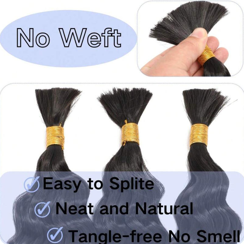 No Weft Human Braiding Hair Bu - đánh giá và giá Water Wave Bulk Human Hair For Braiding